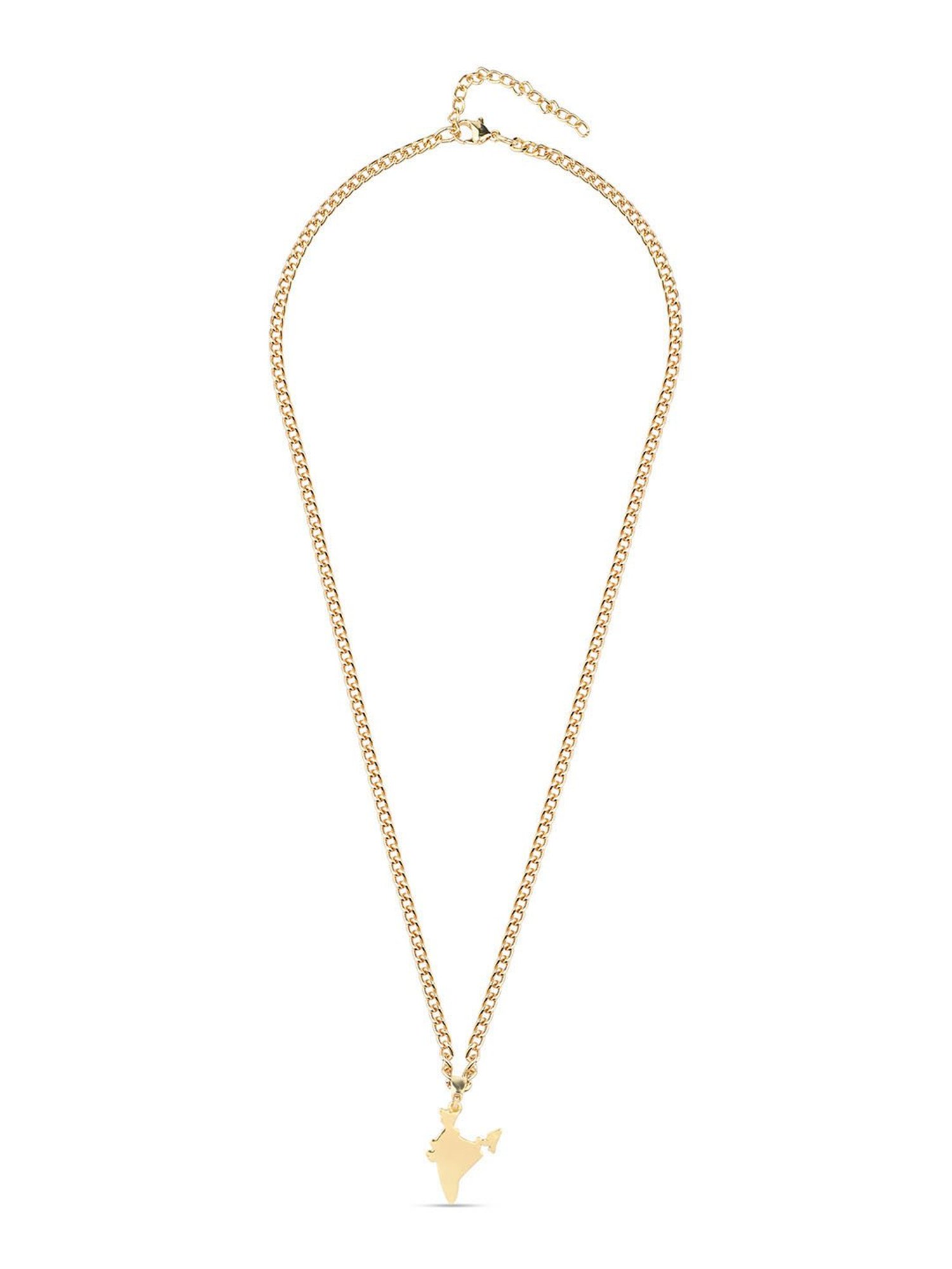 The Bro Code Gold-Plated India Pendant Necklace for Men