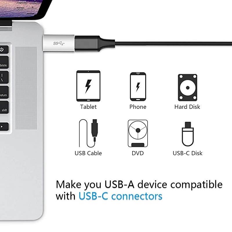 USB 31 Type C Female to USB A Male Adapter 2 Pack Type A to C USB 31 Female to USB A Female Adapter Converter Support Data Sync and Charging