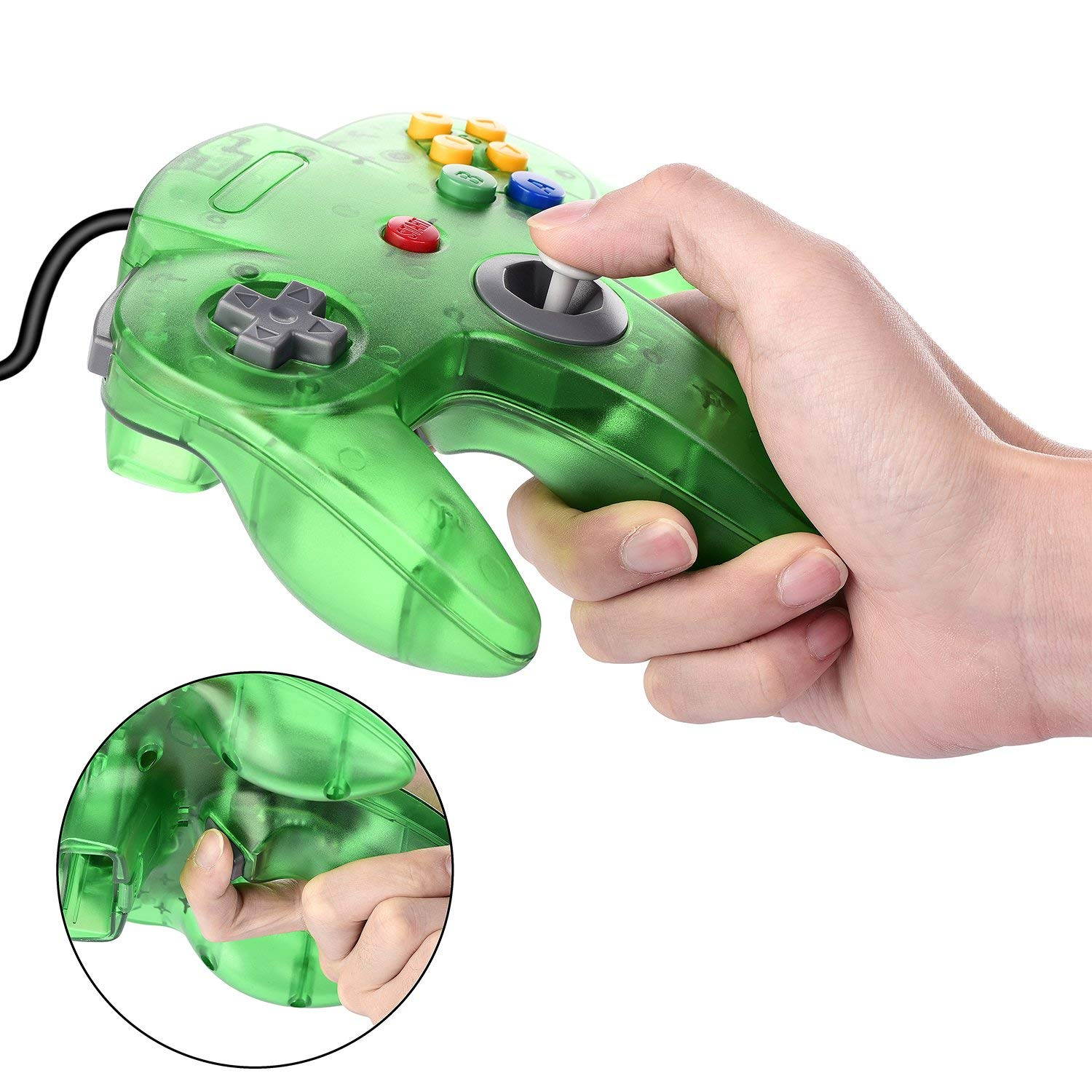 Generic Classic N64 Controller, Wired USB PC Game pad Joystick for Windows PC MAC Linux Raspberry Pi 3 Sega Genesis Higan