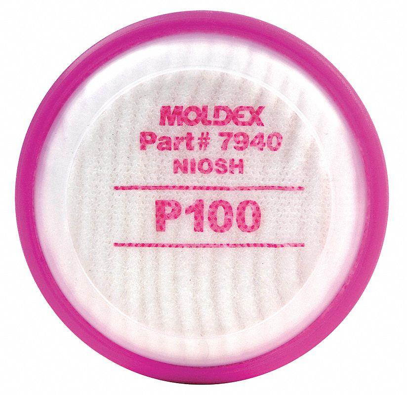 MOLDEX 7940 Disk Filter, Bayonet, P100, Magenta, Niosh Approved