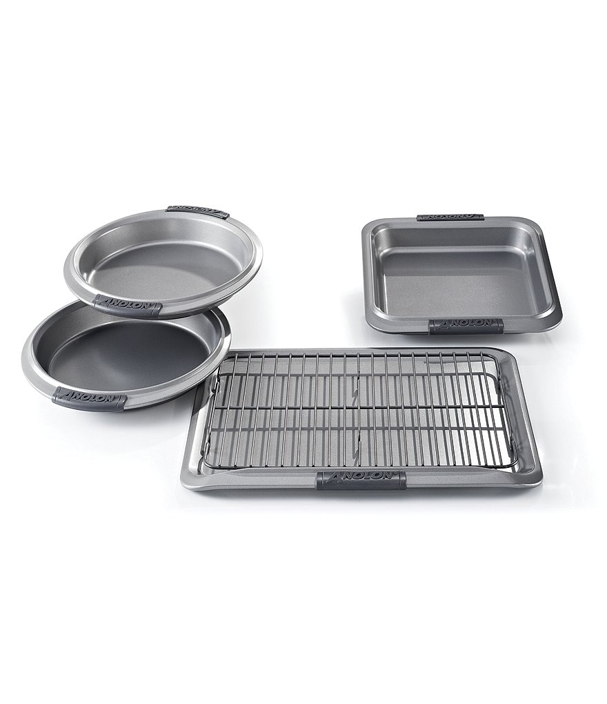 Anolon Advanced Nonstick 5-Piece Bakeware Set with Silicone Grips