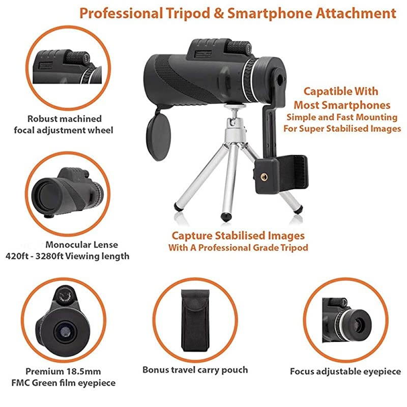 Telescopes,40x60 Waterproof Compact Scope for Adults Bird Watching Hunting Shooting Camping Travelling Wildlife Secenery