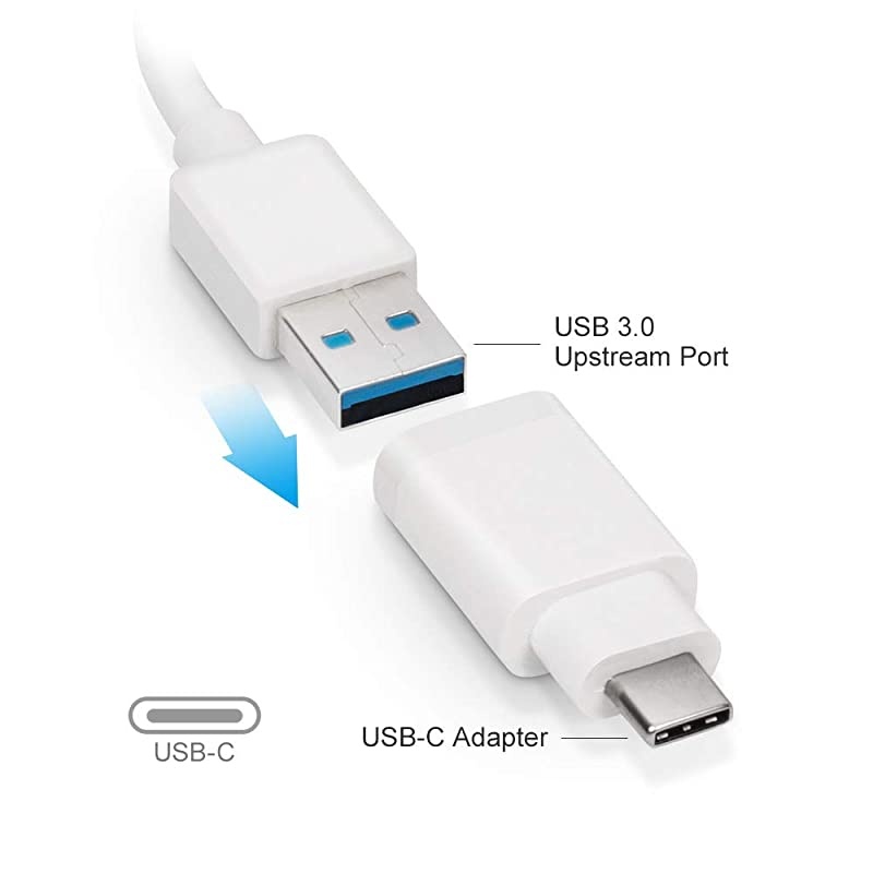 Ethernet Adapter 2 in 1 USB C to Gigabit Ethernet Converter Compatible Thunderbolt 3 Aluminum USB 30 RJ45 Network Adapter with 3 Port Hub for PC Mac Linux MacBook Air Windows Surface Pro