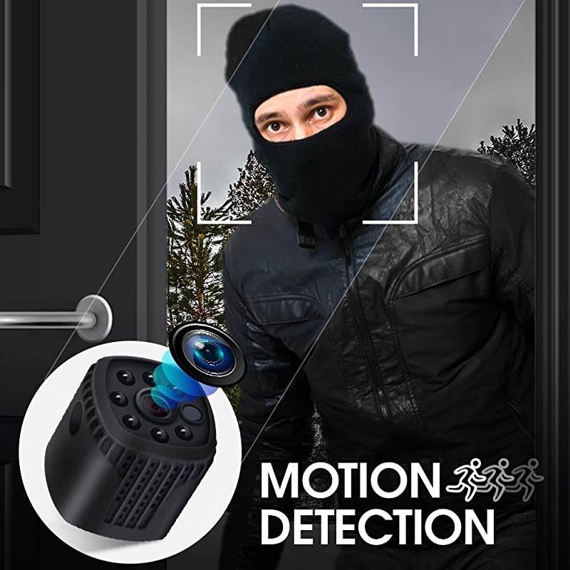 Camera, Mini Spy Hidden Camera, Full HD 1080P Portable Small Wireless Camera with Night Vision,Video Record and Motion Detection for Home, Car, Drone, Office and Outdoor Use
