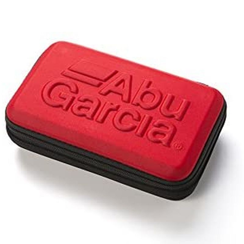 Abu Garcia Portable Fishing Reel Maintenance Repair Gear Kit with Wrench, Screwdriver, Greaser, Degreaser, Oil, Brush, Cloth, and Case, Red/Black