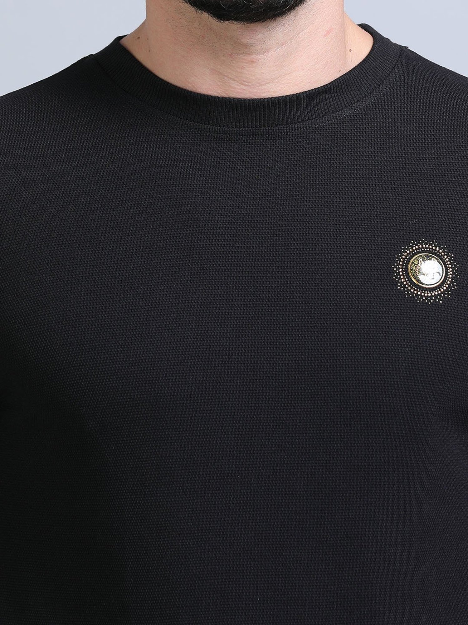 Forca Black Regular Fit Printed Sweatshirt