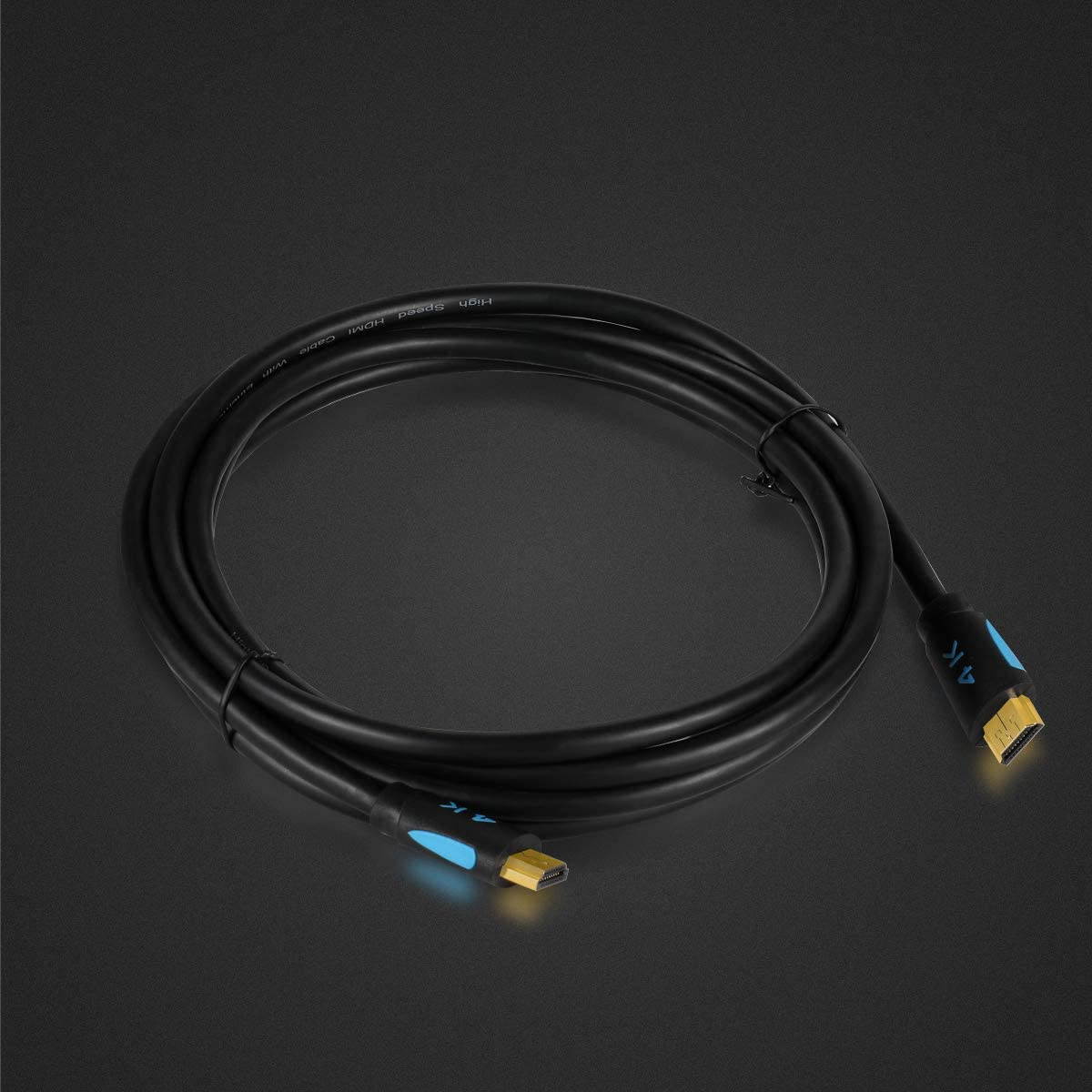 4K HDMI Cable HDMI 2.0 High Speed 18Gbps Cable PVC Supports 3D 4K@60Hz True HD Dolby 7.1 ARC HDCP 2.2 Compatible with UHD TV, PS4, PS3, Blu-ray, PC, Projector, Monitor (16.4ft/5M)