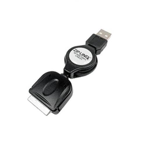 ZipLINQ ZIP-DATA-P09 Retractable Dell Axim X5 Charge and Synch Cable - 30 Inch, Black