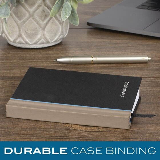 Cambridge Casebound Legal Ruled Notebook Pocket Black - Business Notebooks