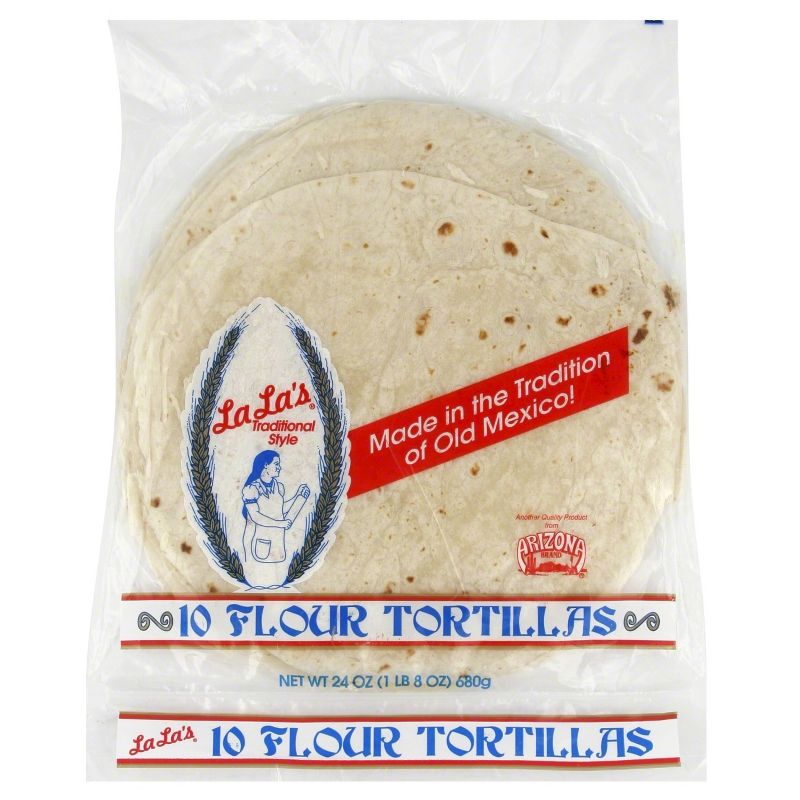 La La's Traditional Style Flour Tortillas - 24oz/10ct