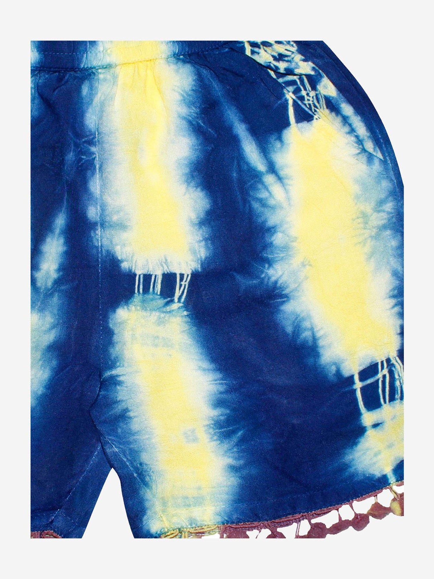 HELLCAT Kids Yellow & Navy Printed Shorts (Pack Of 2)