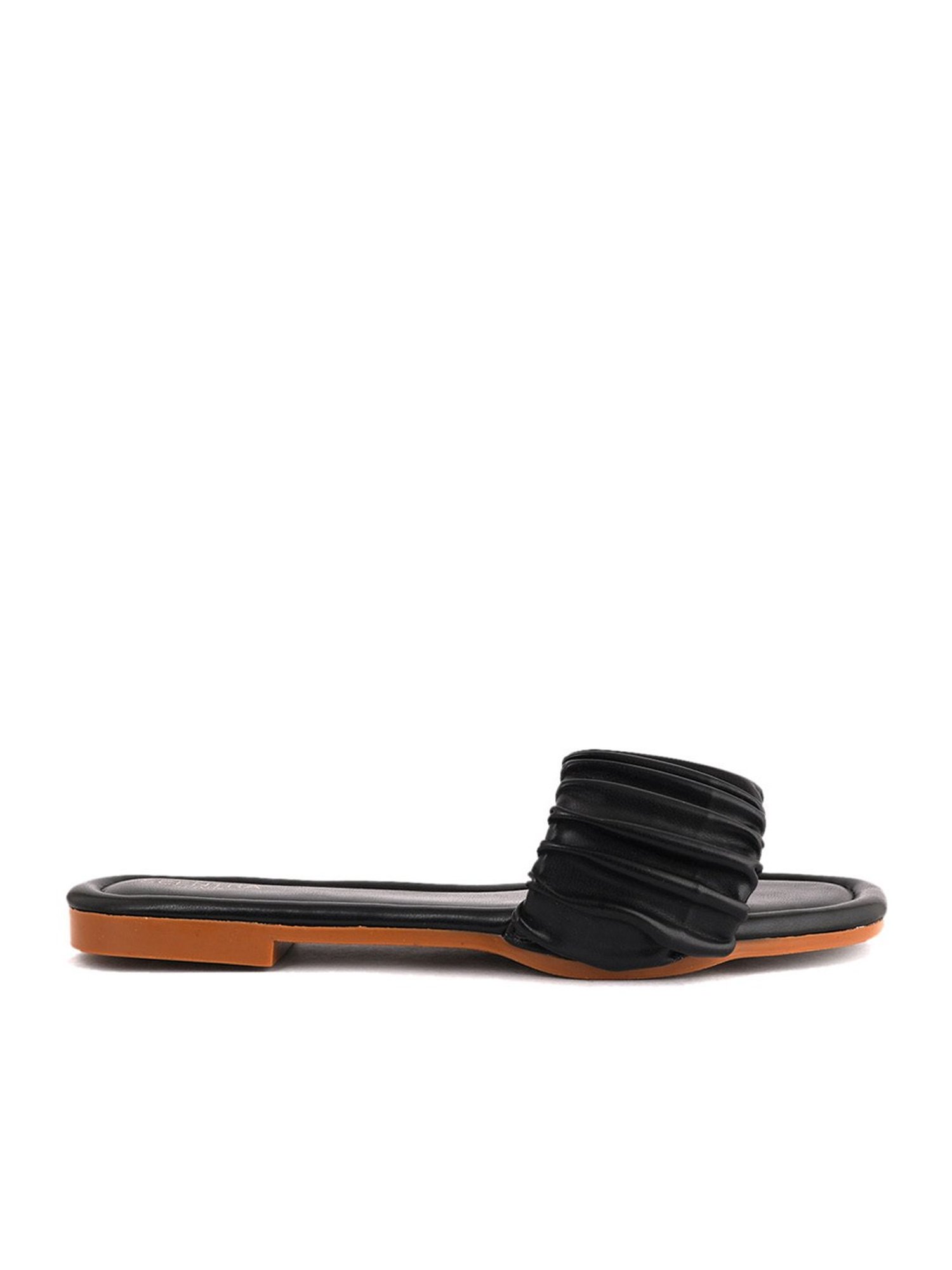 Scentra Women's Black Casual Sandals