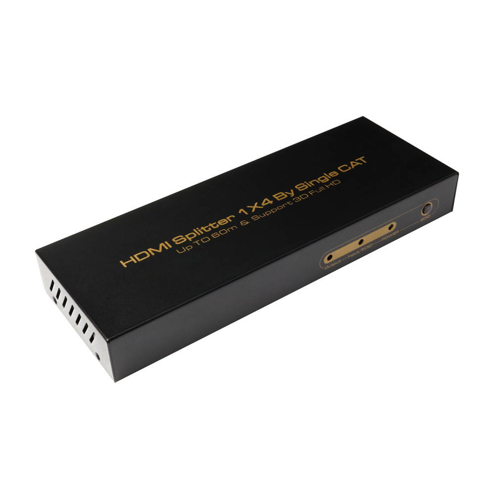 HDMI Splitter 1X4 By Single CAT Up TO 60m & Support 3D Full HD Audio Format Input DTS-HD/Dolby-true HD/LPCM7.1/DTS/Dolby-AC3/DSD