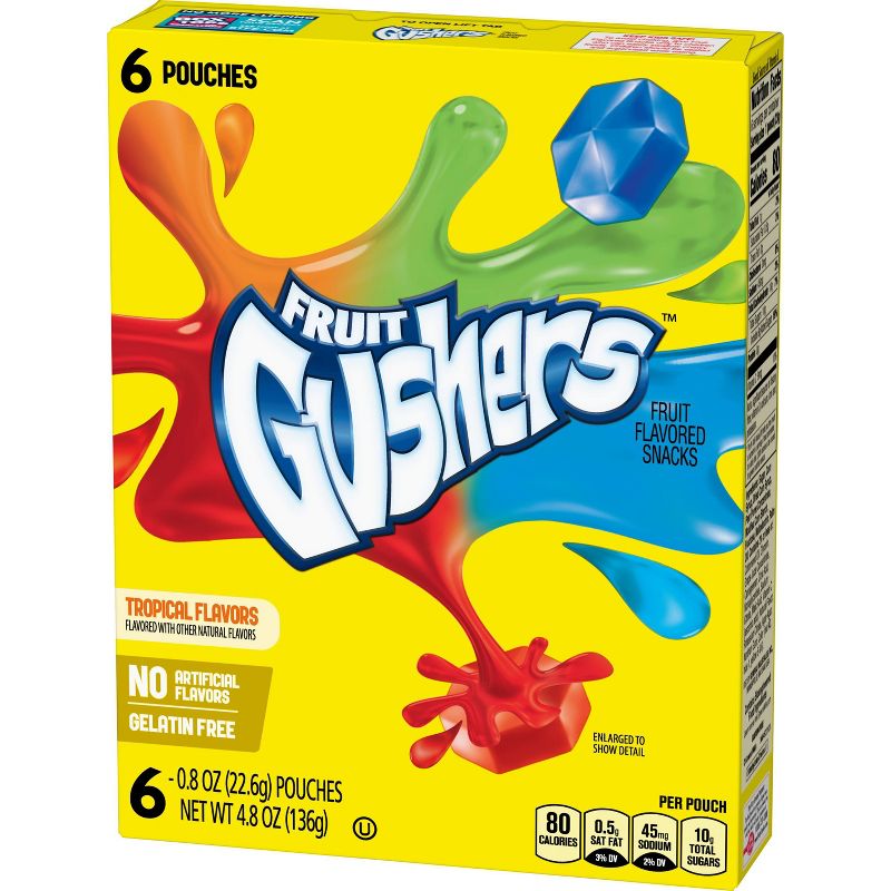 Fruit Gushers Tropical Flavored Fruit Snacks - 6ct