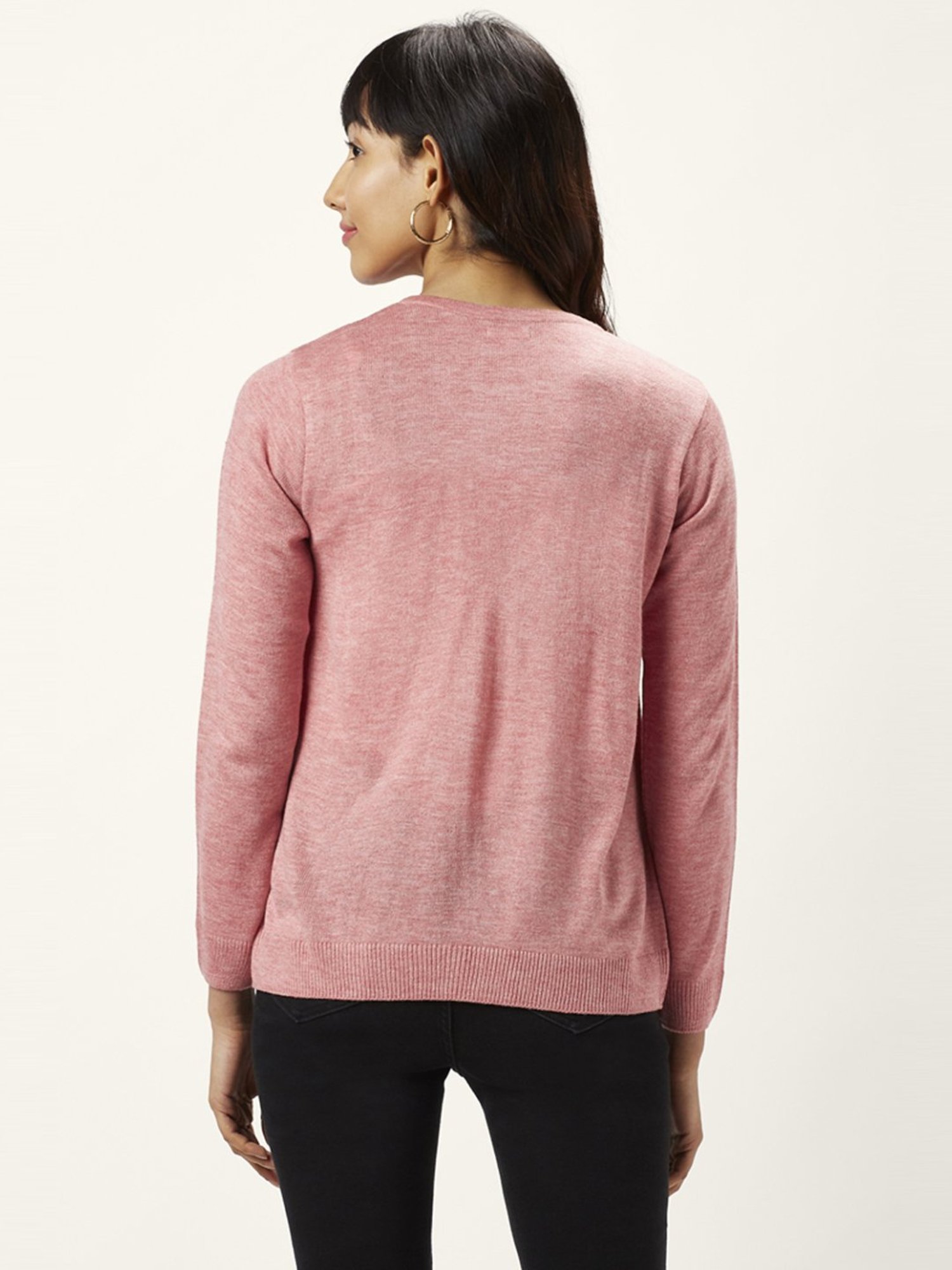 Honey by Pantaloons Pink Self Pattern Shrugs