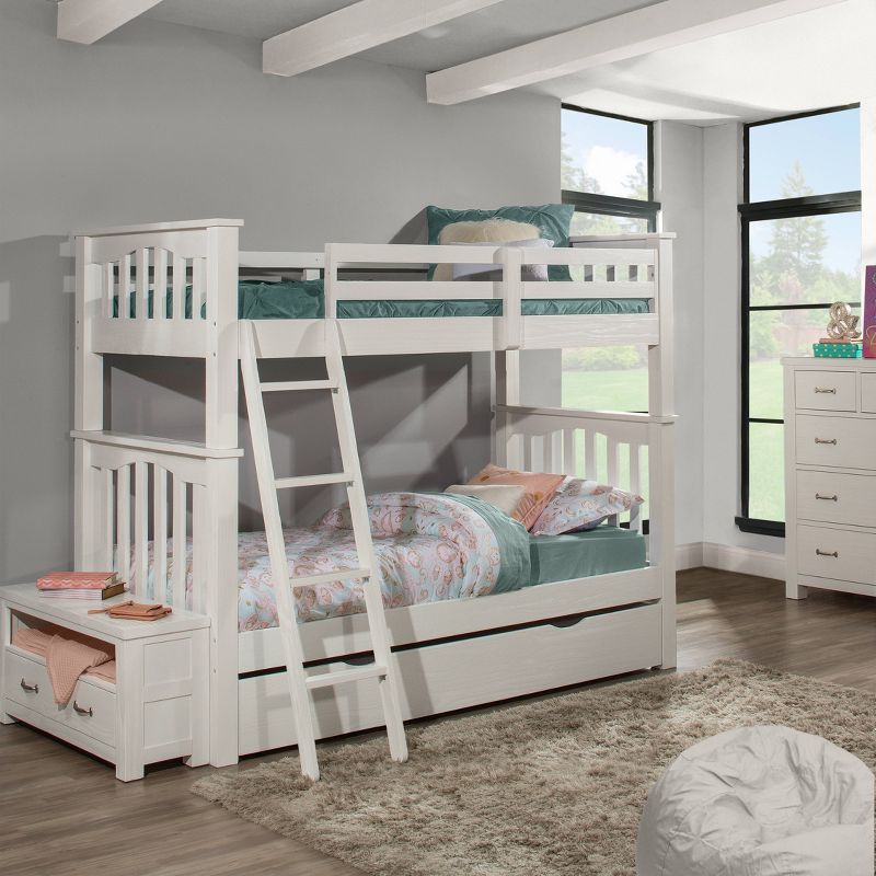 Twin Highlands Harper Bunk Bed with Trundle White - Hillsdale Furniture