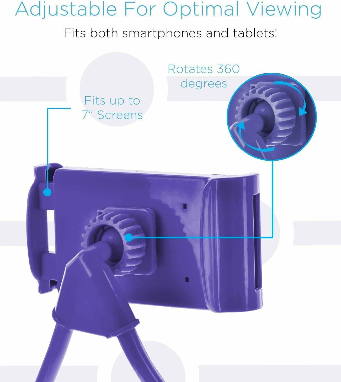 Aduro Lounger Cell Phone Mount Holder for Neck, Universal Smartphone Lazy Stand