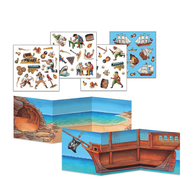 MindWare Pirates Resuable Sticker Tote - Stickers - 62 Pieces