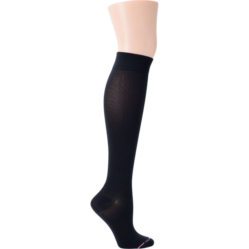 Dr. Motion Women's Mild Compression 3pk Knee High Socks - Black/Beige