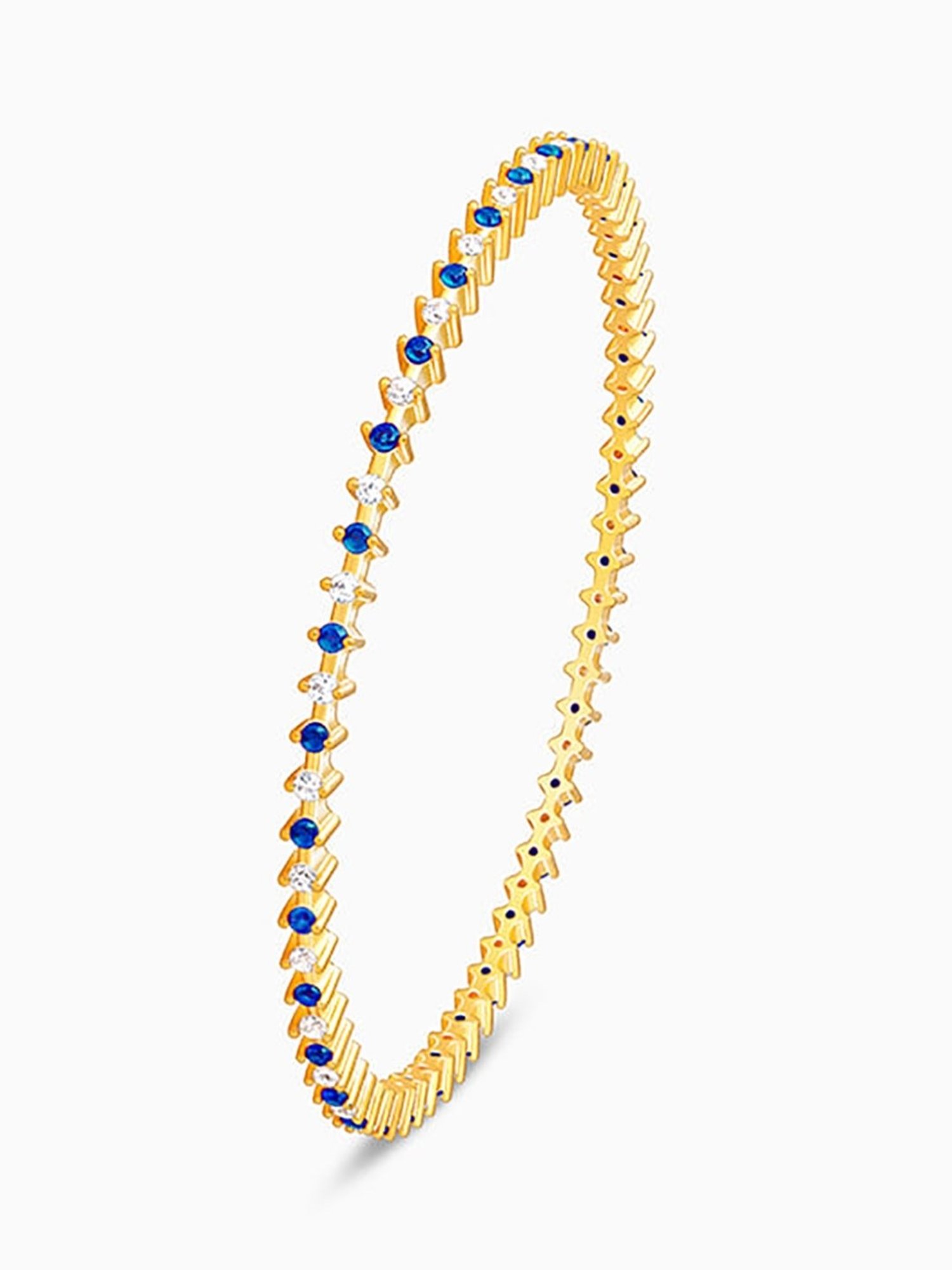 GIVA 92.5 Sterling Silver Golden Starry Night Celebration Bangle