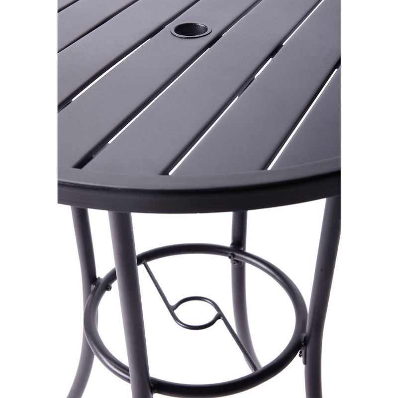 Peaktop 3pc Patio Swivel Bar Height Bistro Set with Cushions - Teamson