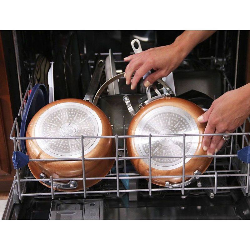 Gotham Steel Cast Textured Copper 3pc Stacking Cookware Set