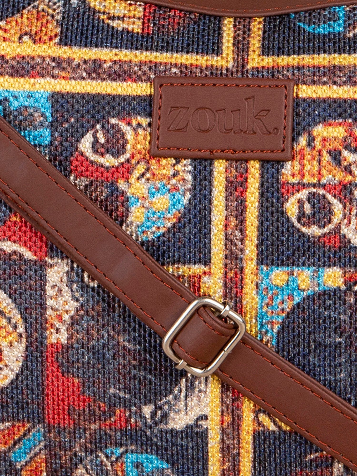 ZOUK Multicolor Printed Medium Sling Handbag