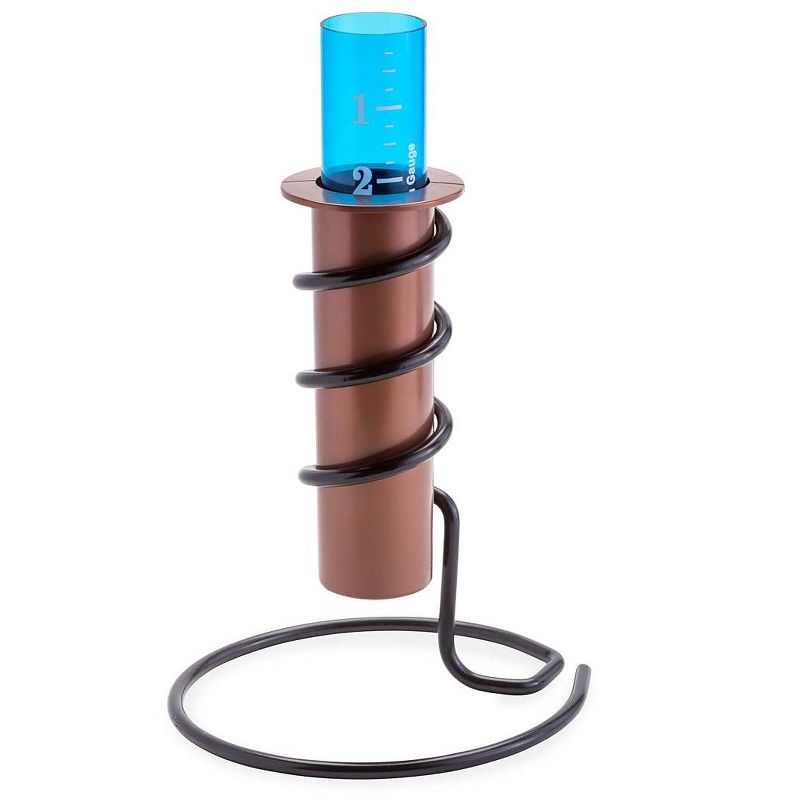 Wind & Weather Tabletop Floating Rain Gauge with Powder-Coated Stand