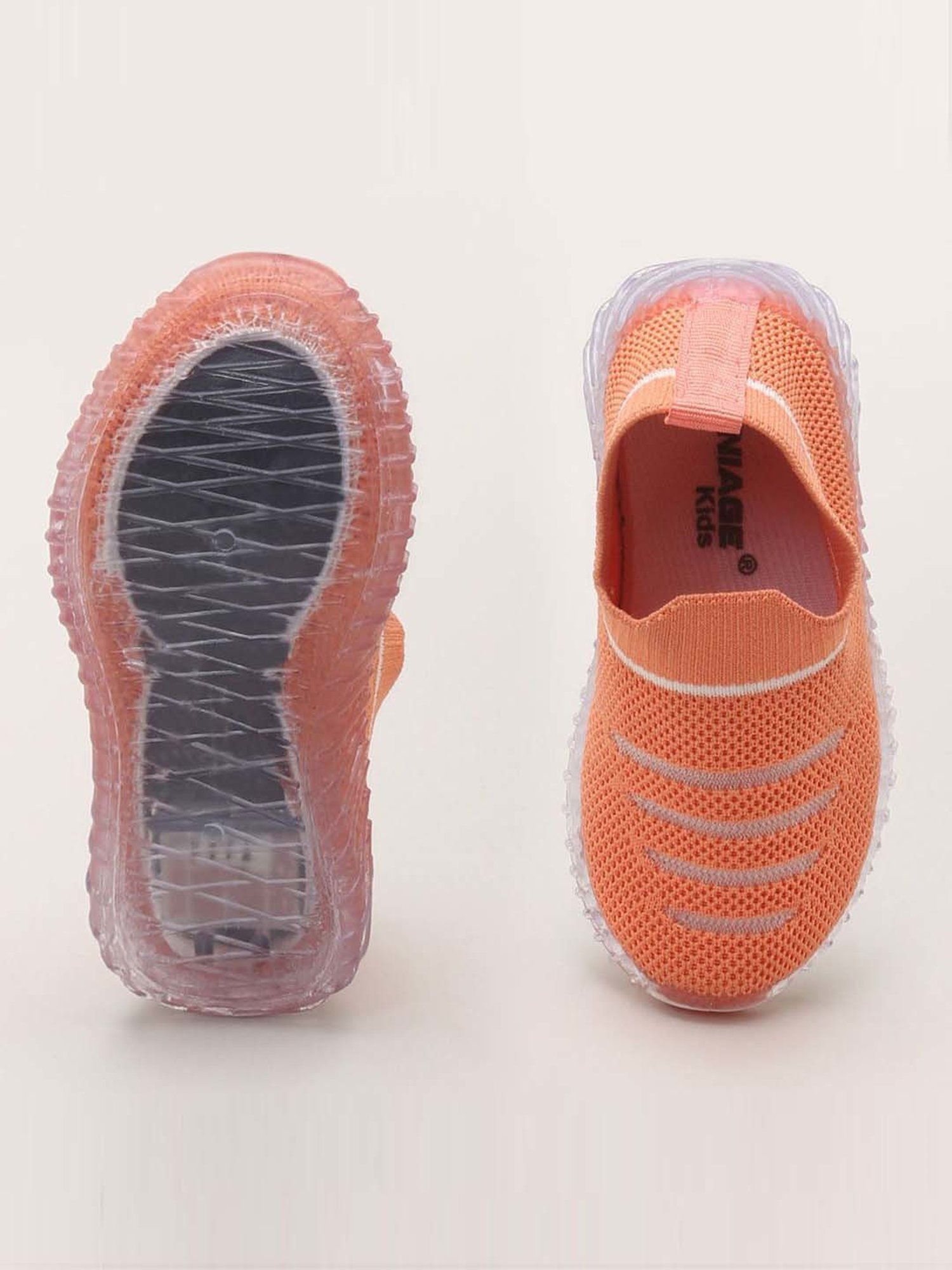 Priaansha Kids Orange Casual Slip-Ons