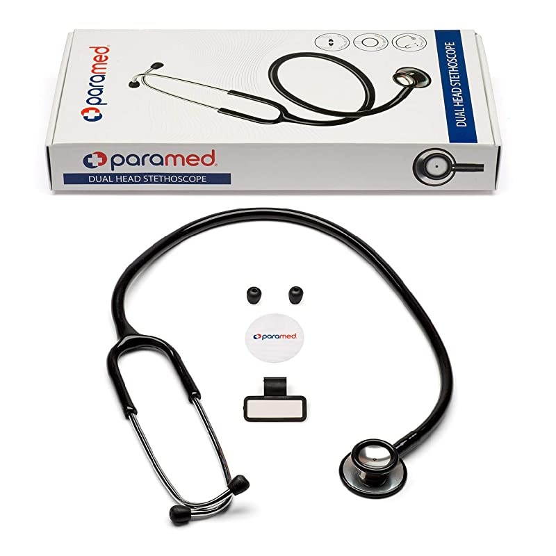 Stethoscope - Classic Dual Head Cardiology for Medical, Clinical and Home Use by  - Suitable for Men Women Nurse Pediatric Infant - 22 inch