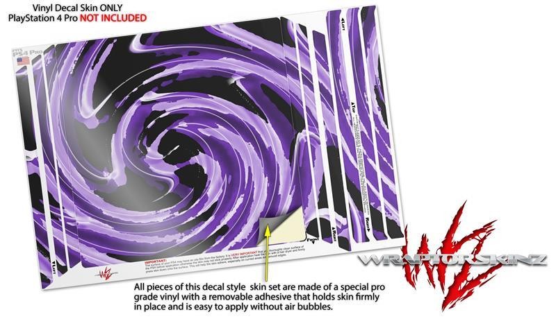 Alecias Swirl 02 Purple PS4 Pro Skin fits Sony Playstation 4 Console
