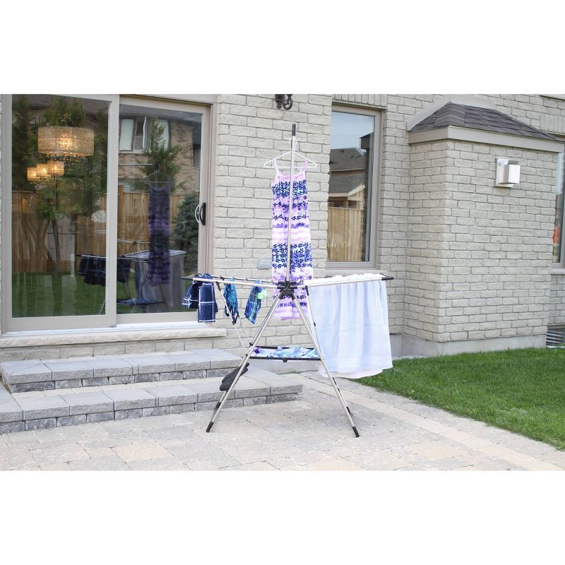 Sunbeam Bamboo and Stainless Steel  Foldable Drying Rack