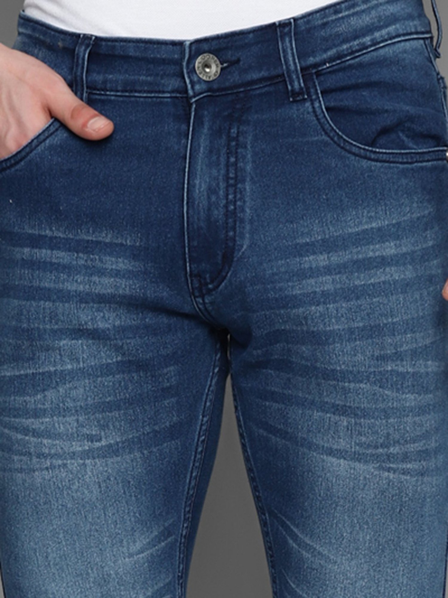 Allen cooper Blue Regular Fit Jeans