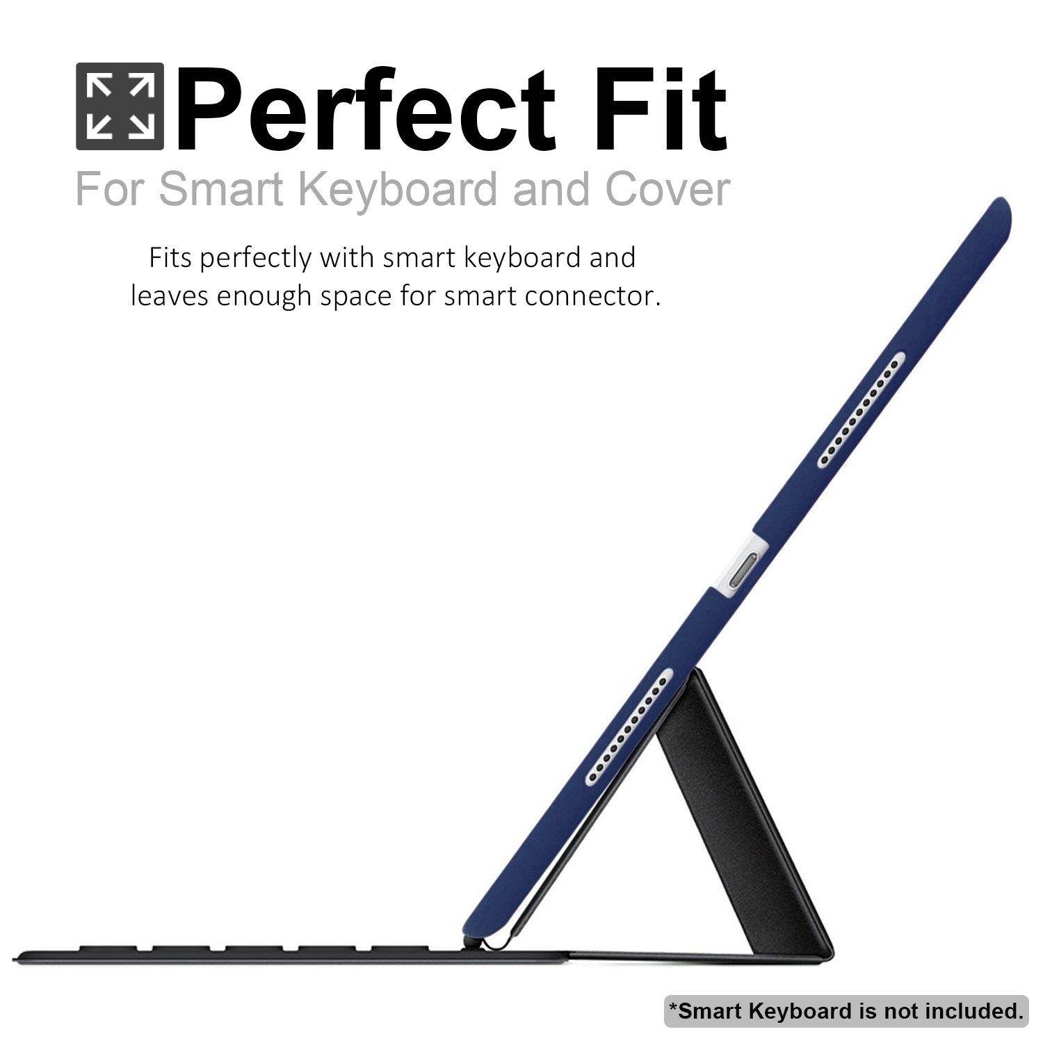 KHOMO - iPad Pro 10.5 Inch Midnight Blue Color Case - Companion Cover - Perfect Match for Apple Smart Keyboard and Cover