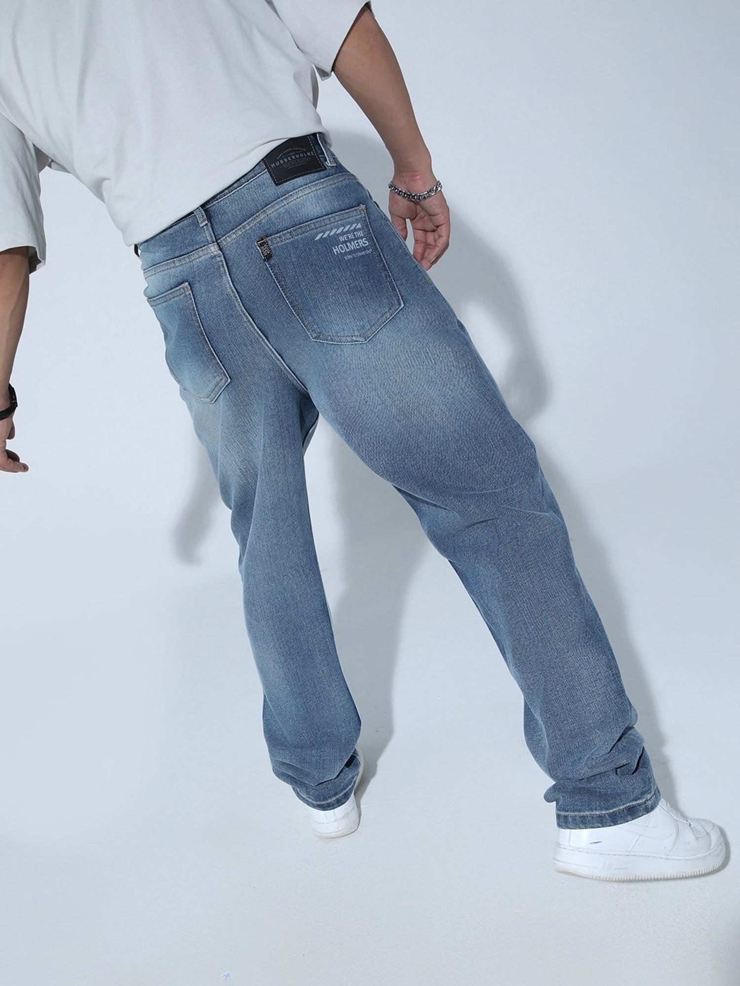 Hubberholme Blue Cotton Straight Fit Jeans