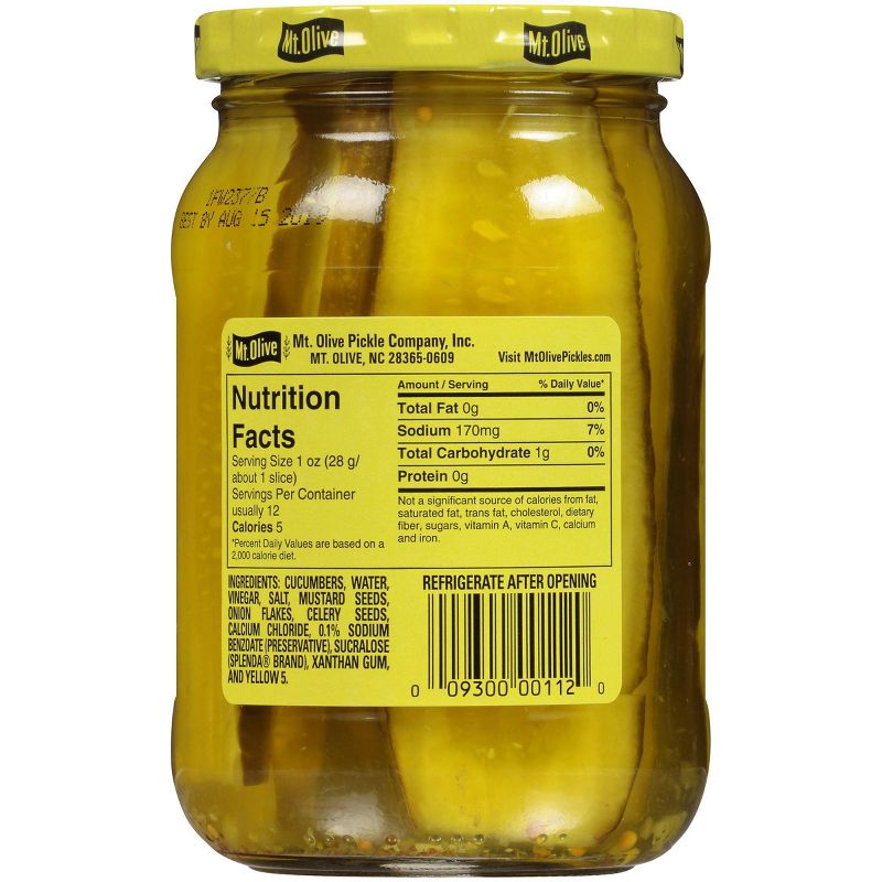Mt. Olive Sandwich Stuffers Bread & Butter Pickles - 16oz