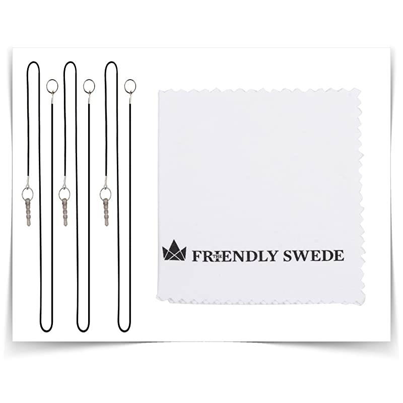 Stylus Pen Replaceable Micro-Knit Mesh Tip - Capacitive Touchscreen Stylus, Tablet Styli with Lanyards, Touch Screen Cleaning Cloth and Replacement Tips (3 Pack)