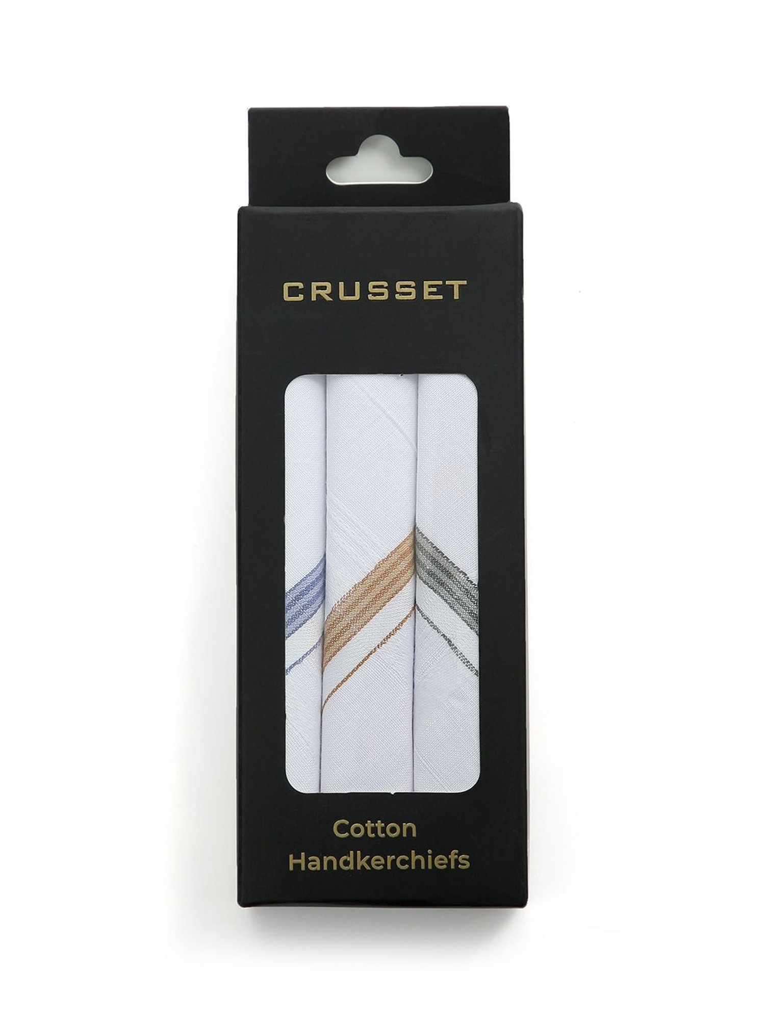 Crusset White Cotton Handkerchiefs - Pack of 3