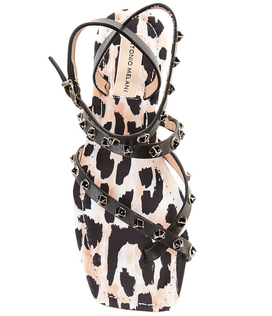 Antonio Melani Dyandraa Leather Studded Detail Sandals