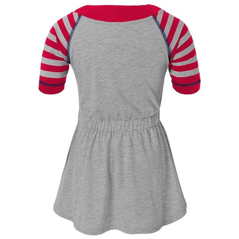 MLB Washington Nationals Girls' Striped Gray Infant/Toddler Dress - 12M