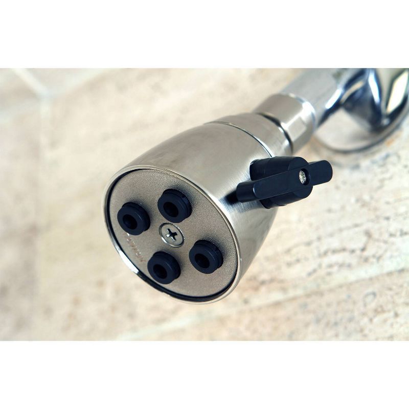 Four Jet Solid Brass 2-inch Shower Head Satin Nickel - Kingston Brass