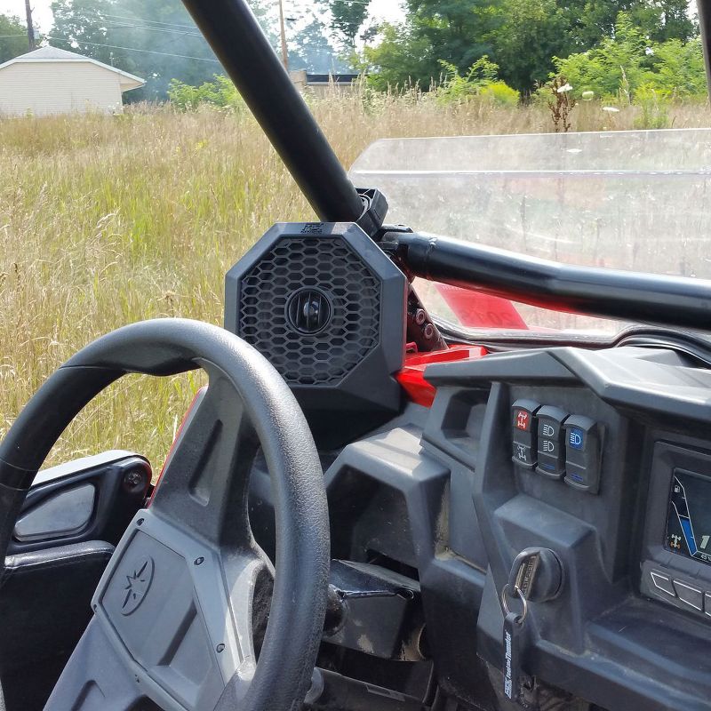 MTX Polaris RZRPOD65 6.5 Inch 130 Watt Dash Mount RZR ATV Coaxial Speakers, Pair (4 Pack)