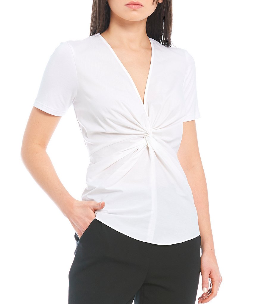 Donna Karan New York Twist Front Blouse