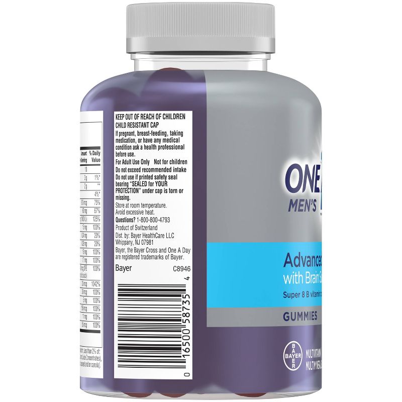 One A Day Men Multivitamins with Brain Support Gummies - 110ct