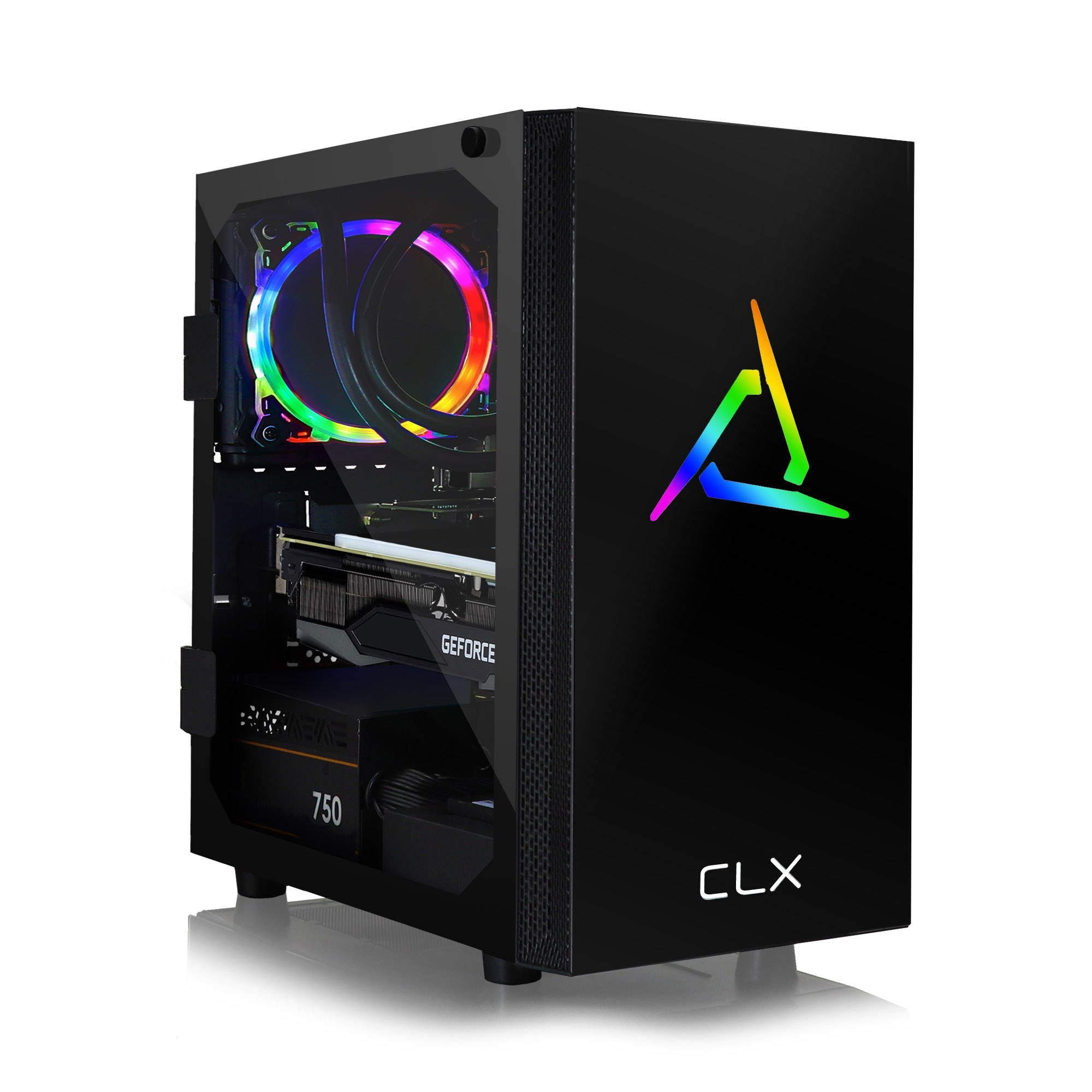 CLX SET VR-Ready Gaming Desktop - Liquid Cooled AMD Ryzen 7 5800X 3.8GHz 8-Core Processor, 16GB DDR4 Memory, GeForce RTX 3060 Ti 8GB GDDR6 Graphics, 480GB SSD, 2TB HDD, WiFi, Windows 10 Home 64-bit