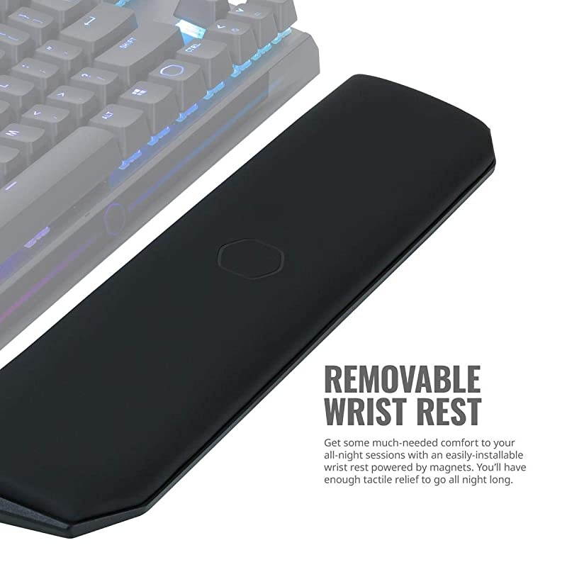 MK730 Tenkeyless Gaming Mechanical Keyboard with Brown Switches Cherry MX RGB PerKey Lighting and Removable Wrist Rest