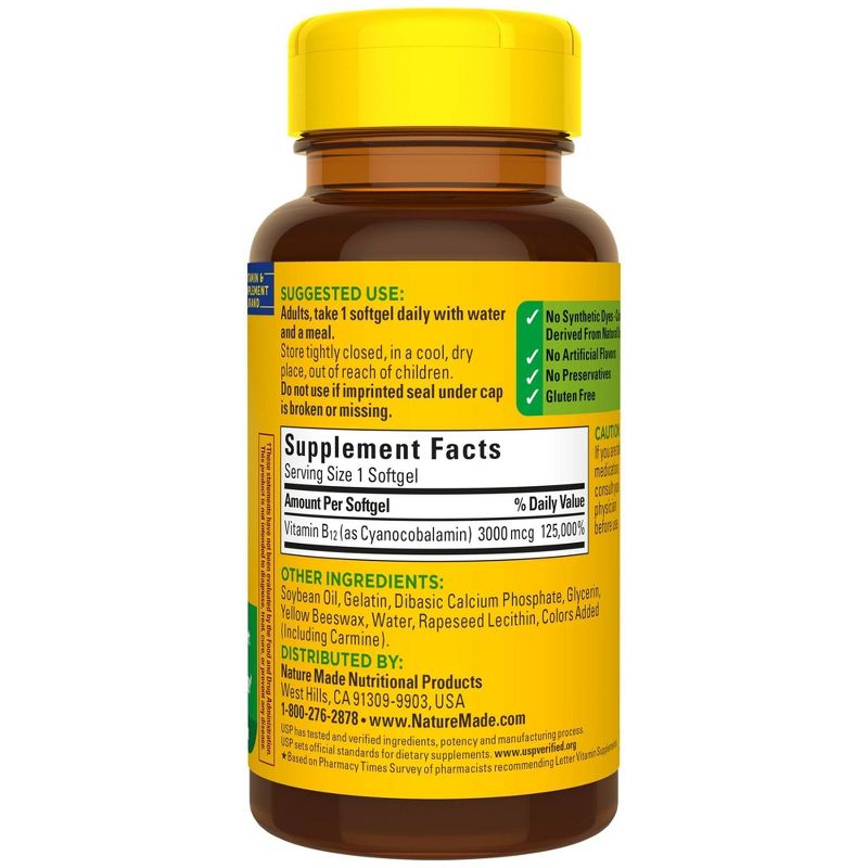 Nature Made Extra Strength Vitamin B12 3000 mcg Softgels - 60ct
