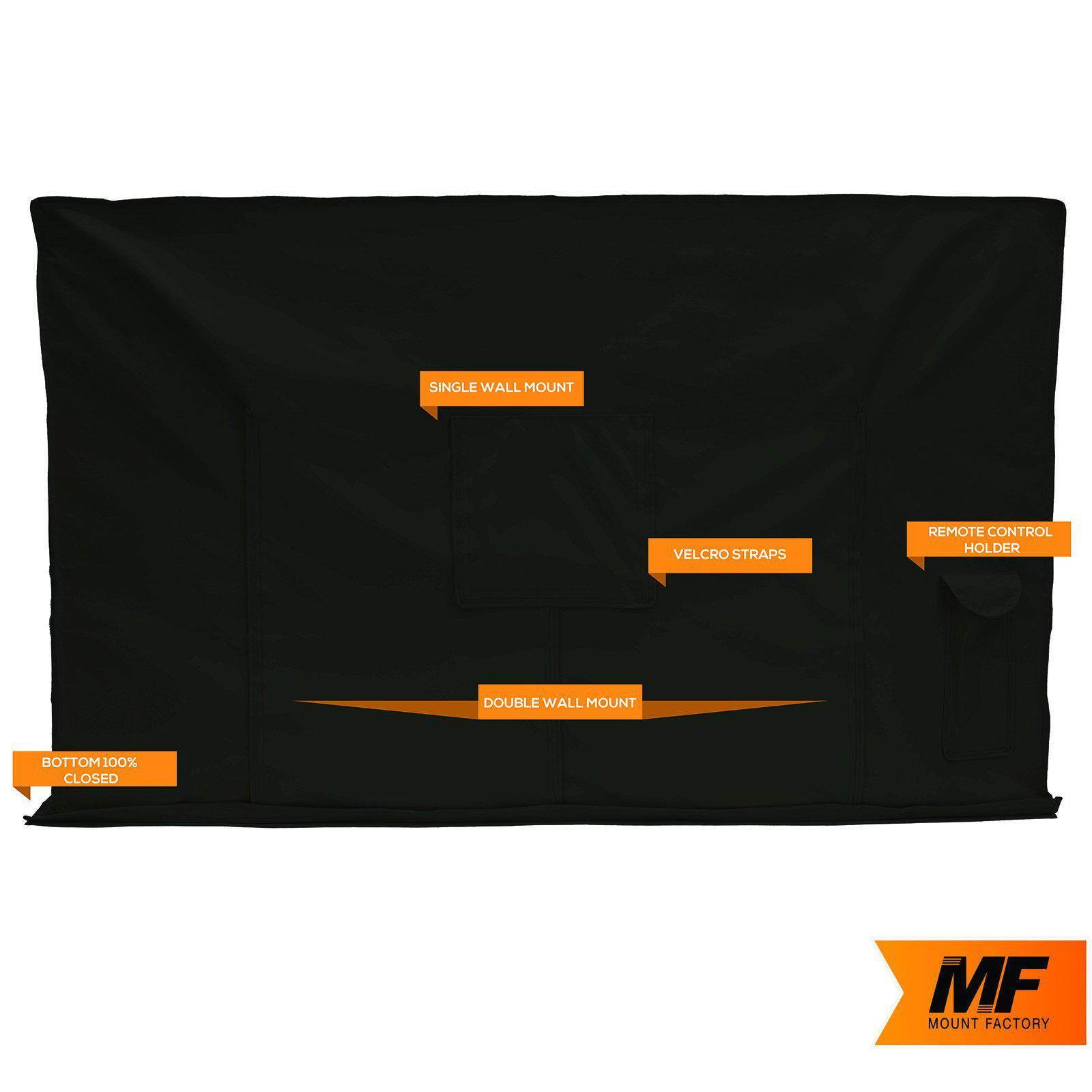 Outdoor TV Cover - 32" Model For 30" - 34" Flat Screens - Slim Fit - Weatherproof Weather Dust Resistant Television Protector - Black