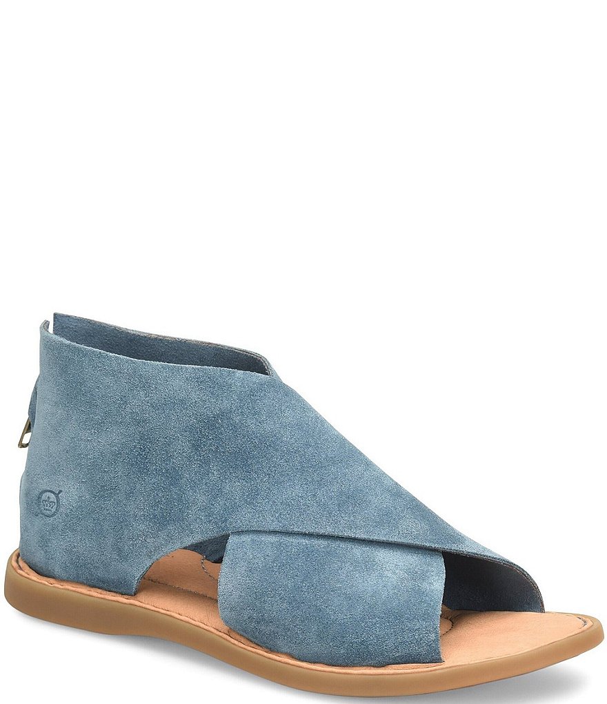 Born Iwa Criss Cross Banded Suede Sandals