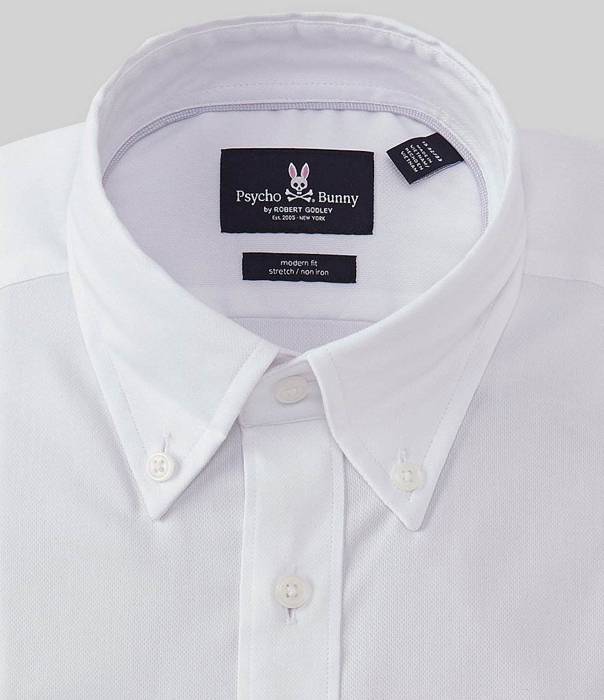 Gold Label Roundtree & Yorke Non-Iron Fitted Button-Down Collar Solid Dress Shirt